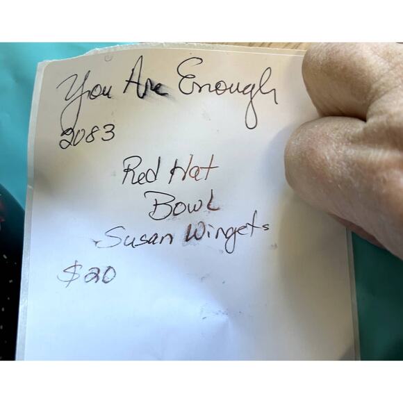 Susan Wingets Certified International Red Hat Cereal Bowl 5.25" with tags - Picture 5 of 5